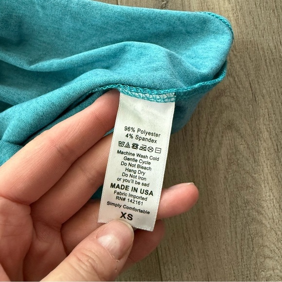 New Lularoe Gigi Heather Teal Top - Picture 4 of 4